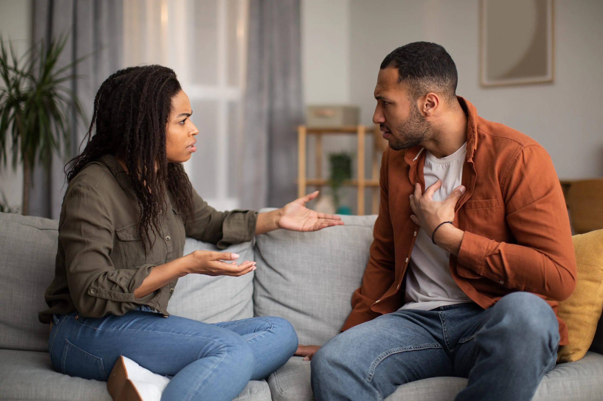 Angry Black Couple - Toxic Relationship as one of the causes of mental health problems